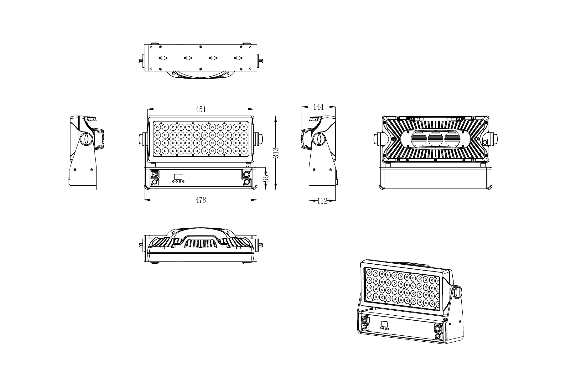 FOS F-7 - 48x15 Watt IP 65 Fluter – Bild 5